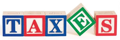 Wooden Blocks Spelling Taxes